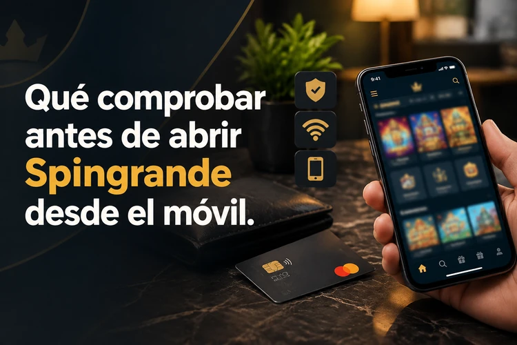Qué comprobar antes de abrir Spingrande desde el móvil