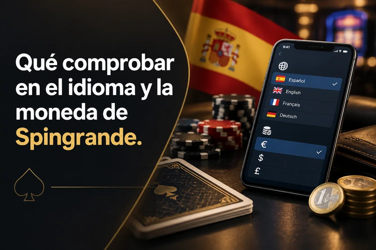 Qué comprobar en el idioma y la moneda de Spingrande