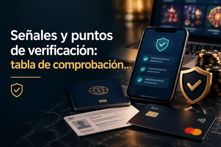 Señales y puntos de verificación: tabla de comprobación rápida